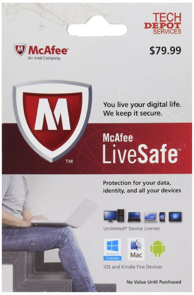 McAfee LiveSafe (1 Year Subscription, Unlimited Devices)