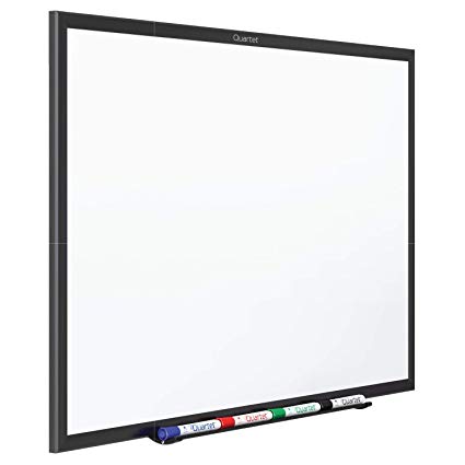 Quartet Whiteboard, Standard, Dry Erase Board, 8 x 4 Feet, Black Aluminum Frame (S538B)