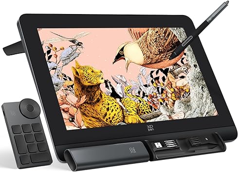 XPPen Artist Pro 16 Gen2 2.5K 16 inch QHD Drawing Tablet with Full Laminated Anti-Glare Screen 16384 Pressure Levels X3 Pro Battery-Free Stylus 159% sRGB Tilt Graphic Drawing Tablet with Mini Keydial