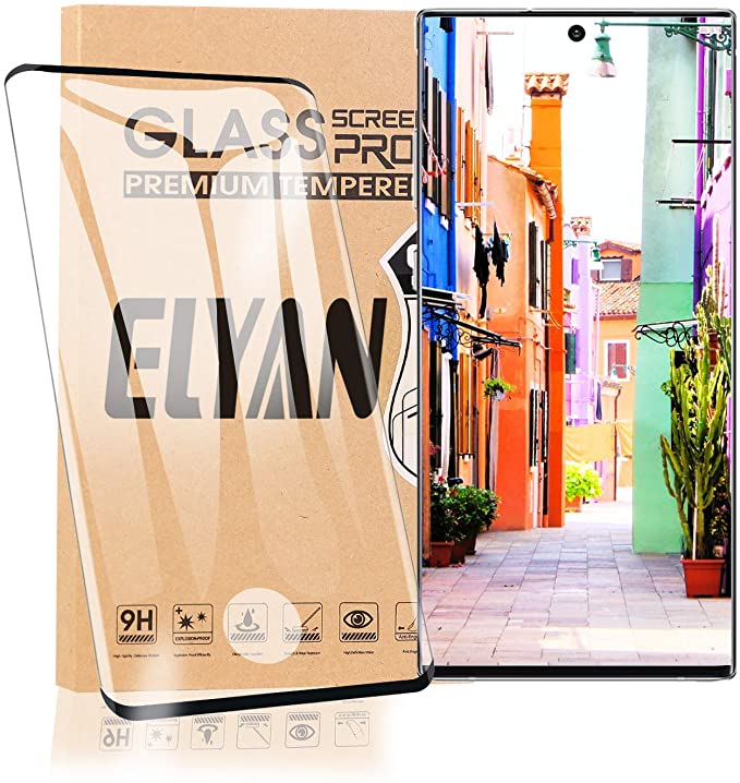 2 Pack Galaxy Note 10 Plus Screen Protector Glass, [ case Friendly] [ 9H Hardness ] [ 3D Full Frame ] [ Anti-Fingerprint ] Easy Apply for Galaxy Note 10 Plus