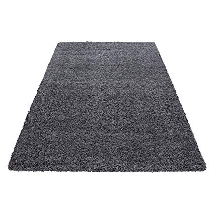 SMALL - EXTRA LARGE SIZE THICK MODERN PLAIN NON SHED SOFT SHAGGY RUGS CARPETS RECTANGLE & ROUND CARPETS COLORS ANTHRACITE BEIGE BROWN CREAM GREEN GREY LIGHTGREY PURPLE RED TERRA NAVY RUGS, Size:200x290 cm, Color:grey