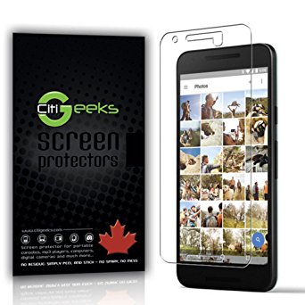 CitiGeeks® Google Nexus 5X by LG High Definition (HD) Screen Protector - [Anti-Glare] Screen Protector with Maximum Clarity and Accurate Touch Screen Sensitivity [3-Pack] Fingerprint Resistant Semi-Matte with Lifetime Warranty.