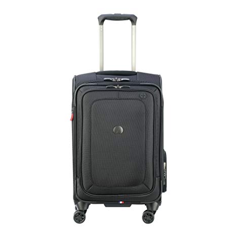 Delsey Luggage Cruise Lite Softside Carry-on Exp. Spinner Suiter Trolley, Black