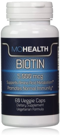 Biotin Veggie Caps 9733Benefits Skin Healthy Hair Growth and Strengthens Nails 9733VeganVegetarian Formula High Potency 5000 mcg 9733 Money Back Guarantee