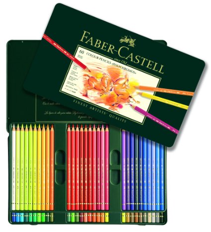 Faber-Castel 110060 Polychromos Colored Pencil Set In Metal Tin, 60 Pieces