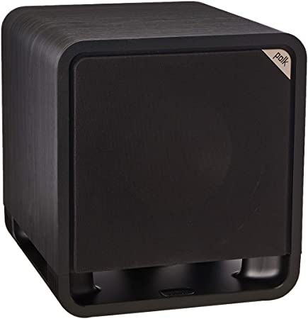 Polk Audio HTS 10 Powered Subwoofer | Power Port Technology | 10" Woofer, up to 200W Amp | Ultimate Home Theater Experience | Washed Black Walnut