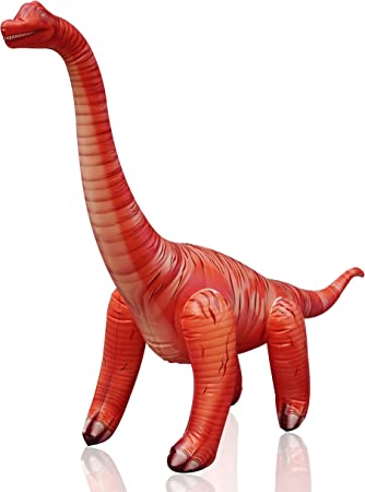 35“ Brachiosaurus Inflatable Dinosaur Party Decorations, Large Dinosaur Birthday Party Supplies, Blow Up Dinosaur Birthday Decorations, Giant Dinosaur Inflatable Toy for Kids 3-5, Jumbo Jurassic Dino