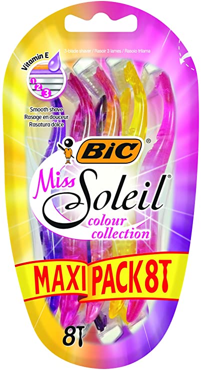 BIC Miss Soleil Colour Collection Lady Razors - Maxi Pack of 8