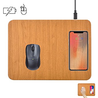 Wireless Charging Mouse Pad,QI Wireless Fast Charging Pad Station Mat 5 W for Galaxy Note 8 S8 S8 Plus S7 Edge S7 S6 Edge Plus Note 5,Standard Charge for iPhone X iPhone 8 - AC Adapter Not Included