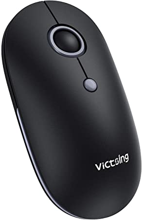 VicTsing Slim Wireless Mouse, 5 Adjustable DPI, Noiseless Click, Computer Mouse with Nano Receiver for Laptop, PC, Computer, Notebook, Mac