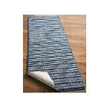 NEW 20 X 120 Blue Colored Striped Extra Long Nonslip Floor Runner Rug Made in Usa