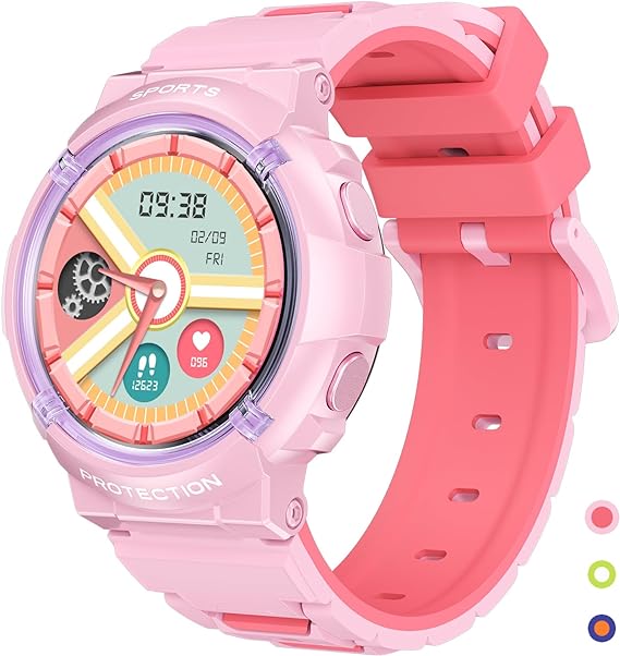 YoYoFit Kids Fitness Tracker Watch for Boys Girls Ages 5-15, IP68 Waterproof Kids Smart Watch with Heart Rate Sleep Monitor, 25 Sports Mode, Pedometer, Calorie Step Counter, Alarm Clock