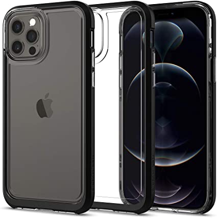 Spigen Neo Hybrid Crystal Works with Apple iPhone 12 Case/iPhone 12 Pro Case (2020) - Black