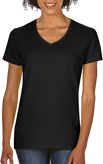 5V00L Gildan Heavy Cotton™ Women's V-Neck T-Shirt