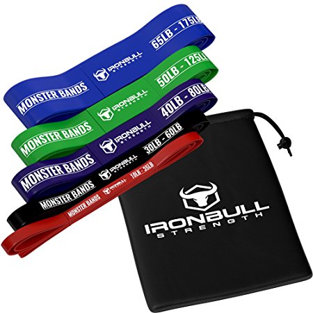 Pull Up Assist Band, Premium Stretch Resistance Band - Mobility Band - Powerlifting Bands - Extra Durable and Heavy Duty Pull-Up Assist Bands - Works with Any Pullup Station - SINGLE BAND - SOLD INDIVIDUALLY (Complete Set (5 bands kit))