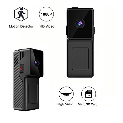 Kaisio 1080p Hidden Spy Camera HD Mini Camera With Night Vision and Motion Detection, Looping Record Camera With Clip Perfect Covert Security Camera for Home and Office (Support Up to 64G)
