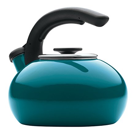 BonJour Enamel on Steel Tour Teakettle, 1.5-Quart, Blue