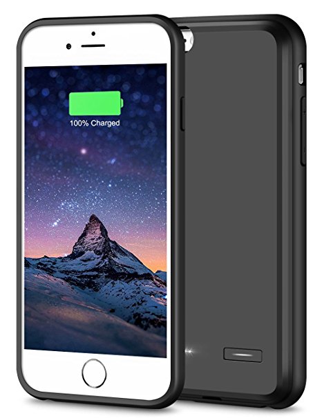 iPhone 6 Plus Battery Case[Ultra Thin]Cheeringary iPhone 6s Plus Battery Case[Black]Extra Battery Case iPhone 6/6s Plus Cover Charger Slim 3700mAh iPhone 6 Plus Juice Pack Extended Case Battery