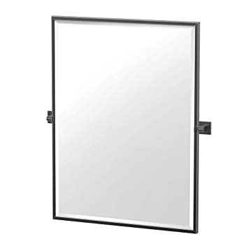 Gatco 4059MXFS Elevate Framed Rectangle Mirror, Matte Black, 32.5"H