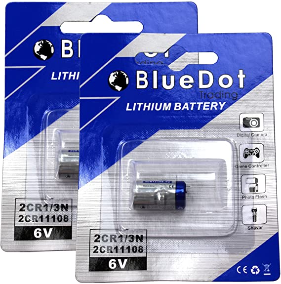 BlueDot Trading 2CR1/3N Lithium Cell Battery, 2 Pack