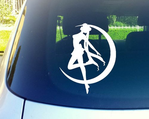 Sailor Moon Serena 4" White Vinyl Decal Sticker for Car Automobil Window Wall Laptop Notebook Etc.... Any Smooth Surface Such As Windows Bumpers