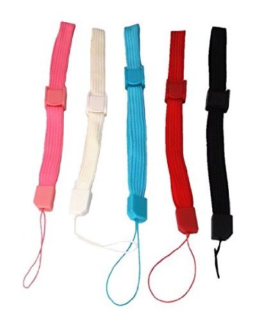 Yueton 5pcs Universal Hand Wrist Strap Wristlet Wristband with Lock for Wii Remote Controller, Mobile Phone, MP3, Digital Camera