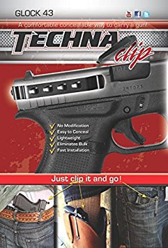Techna Clip - Gun Belt Clip for Glock 43 - Ambidextrous