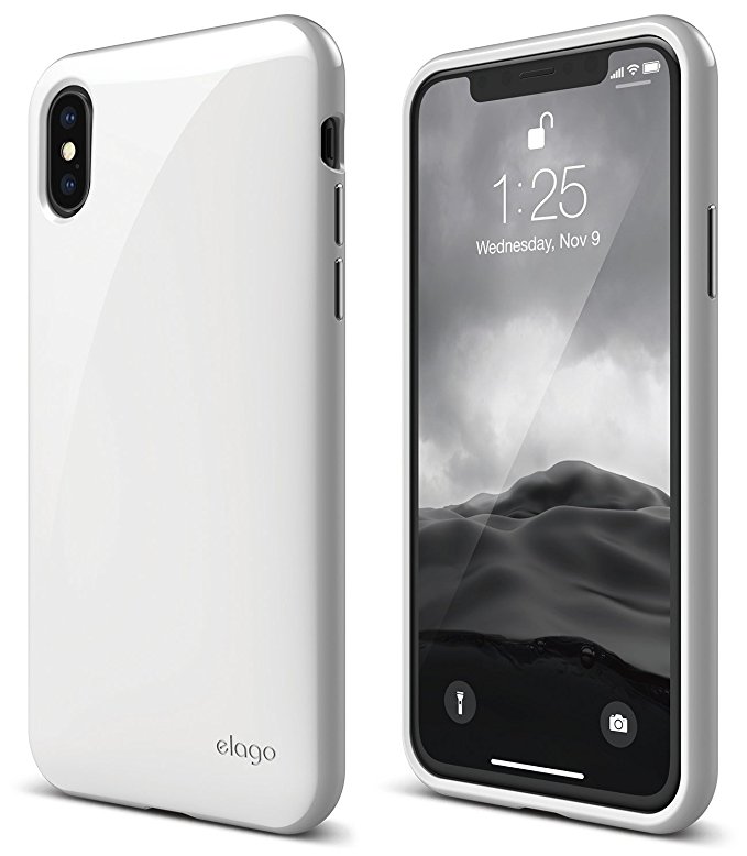 elago Cushion Series iPhone X Case [Upgrade Version] - Anti-Smudge Coat Shock Absorbing TPU Protective Cover for Apple iPhone X (2017) - White