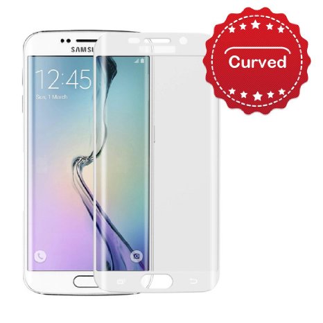 Samsung S7 edge High Grade Full Cover Curved Tempered Glass Screen Protector 1 Pack Super Hard 033mm By Kengadget 25d-Extreme Hard Series S7EdgeWhite
