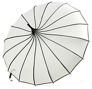 VIVISKY(TM) Pagoda Peak Old-fashionable Ingenuity Umbrella Parasol (Ivory)