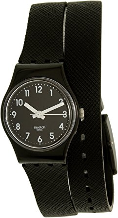 Swatch Women's Lady LB170D Black Silicone Swiss Quartz Watch