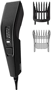 Philips Hair Clipper Série 3000, Tondeuse à Cheveux Lavable avec Technologie Trim-n-Flow (HC3510/15)