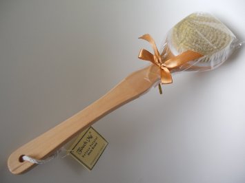 Touch Me Deluxe 100 Natural Boar Bristle Long Handle Wooden Bath Body Back Brush Premium Quality