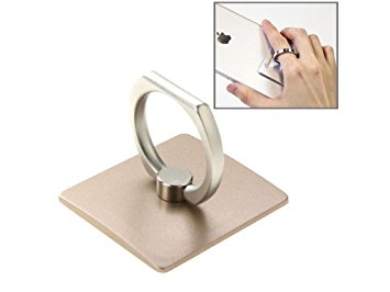 Finger Grip Ring, Fone-Stuff® - Rotating Metal Holder Stand with Car Mount for All Mobile Phones, iPhones and Tablets and iPads in Gold
