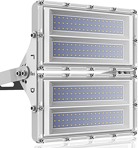Viugreum 200W LED Flood Light 5000K 20,000LM Bright Outdoor Security Lights IP66 Waterproof Outside Lighting Fixture Wall or Ceiling Mount Commercial Floodlight for Stadium, Garden, Backyard,Parking