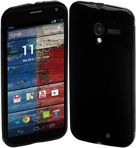 Motorola Moto X (1st Generation) Case, Cimo [Grip] Premium Slim TPU Flexible Soft Case For Motorola Moto X (1st Generation, 2013) - Black