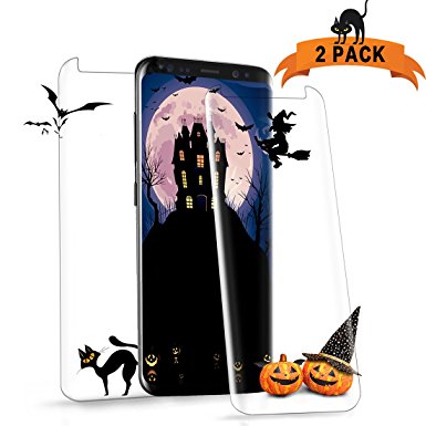 Screen Protector for Galaxy S8 Plus, 2-Pack Tempered Glass [Case Friendly] 3D Curved Edge Ultra Clear 9H Hardness, [No Bubbles] [Scratch] [Anti-Glare] [Anti Fingerprint], Easy to install.