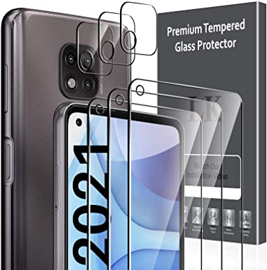 6 Pack LK 3 Pack Screen Protector   3 Pack Camera Lens Protector Compatible with Motorola Moto G Power 2021, Not for Moto G Power 2020,Tempered Glass,HD Ultra-Thin