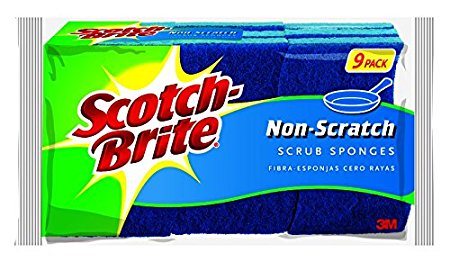 Scotch-Brite Scrub Sponge, Non-scratch, 9-Count (Pack of 2)