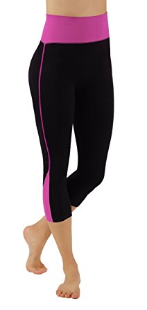 Pro Fit Women`s Yoga Capri Pants Print Body-Shaping High Waist Workout Leggings