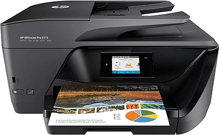 HP OfficeJet Pro 6978 Wireless All-in-One Color Inkjet Printer - Print Scan Copy Fax - 2.65" Touchscreen, 20 ppm, 8.5" x 14", 35-Sheet ADF, Auto Duplex Printing