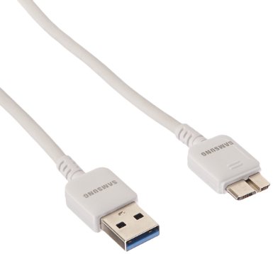 Samsung 3-Foot Data Cable for Galaxy S5Note 3 - Non-Retail Packaging - White