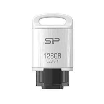 Silicon Power 128GB USB-C Type C 3.0/3.1 Gen 1 Flash Drive Mobile C10, White