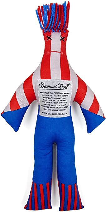 Dammit Doll - Win The Allstar - Navy & Red - Stress Relief - Gag Gift - Sports Teams