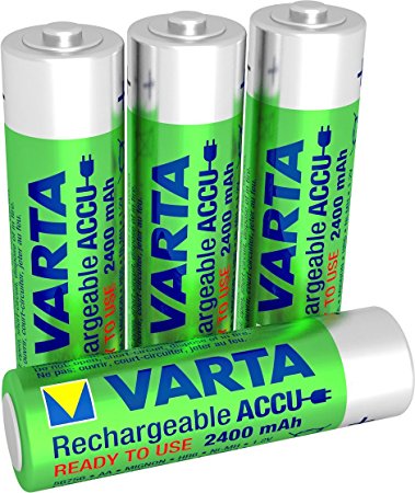 Varta 2400 mAh AA ACCU Rechargeable Ni-MH Batteries (Pack of 4)