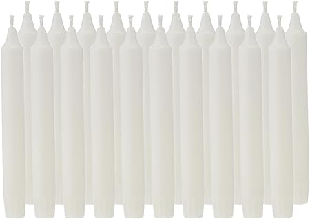 Ikea Candle Chandelier Stick (20 Pack) Unscented White, 7.5"