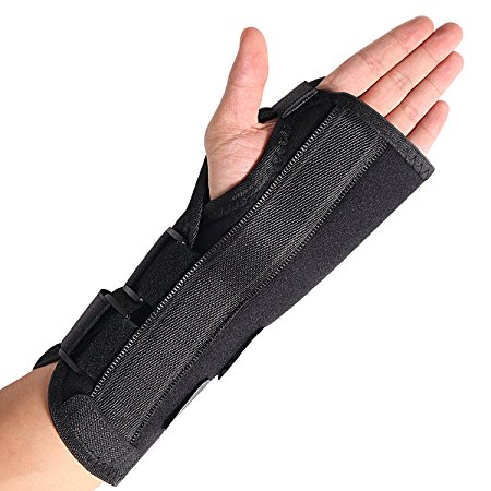 Wrist Brace, BULESK Wrist Support for Wrist Pain,Carpal Tunnel, Tendonitis, Sports Injuries, 3 Straps Adjustable, Breathable for Sports, Removable Splint,(Left Hand) - Large