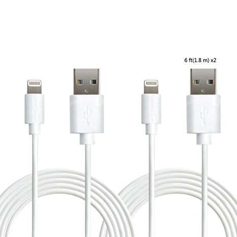 [Apple MFi Certified] CableCreation (2 Pack) 6ft Lightning to USB Cable, Lightning 8Pin to USB SYNC Data Charging Cable for iPhone 6S iPhone 6,iPhone 5/5S/5C