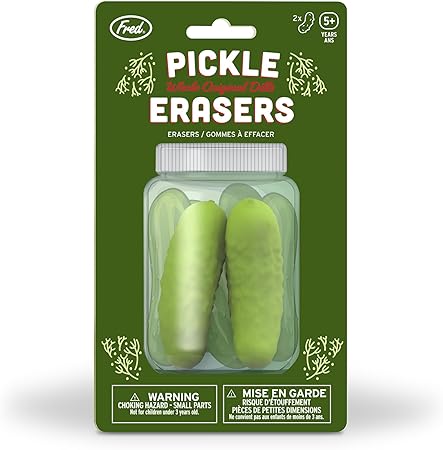 Genuine Fred Pickle Erasers, Set of 2