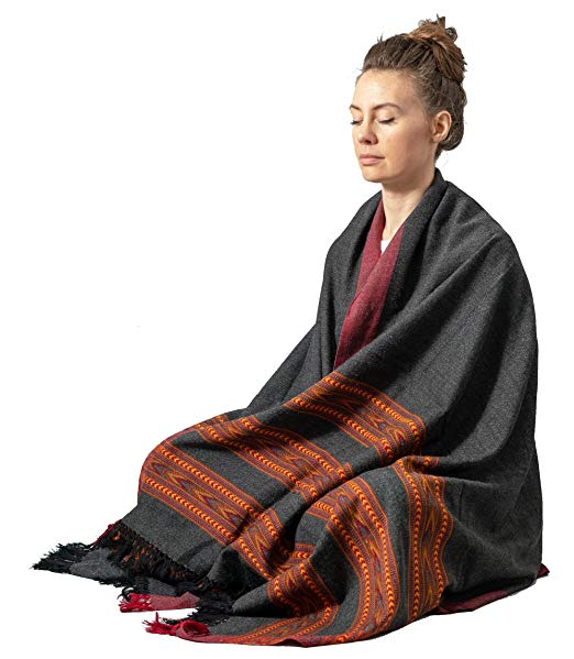 Meditation Shawl by Om Shanti Crafts | Prayer Shawl for Daily Meditation, Unisex